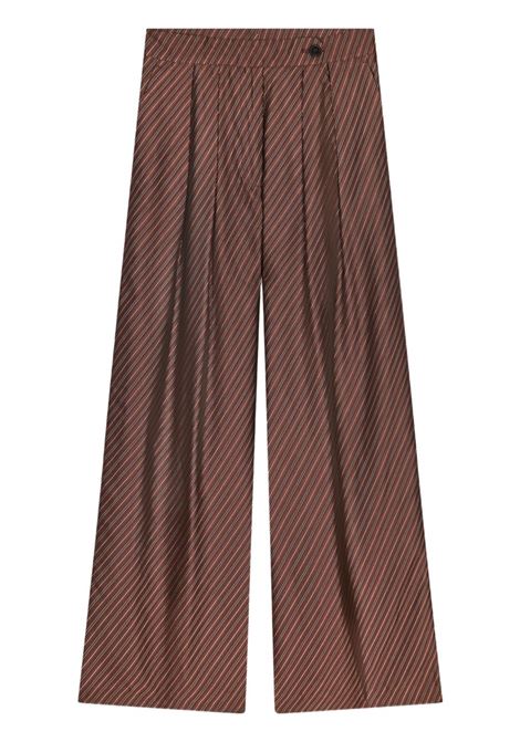 Pantaloni a gamba ampia pamplonain bordeaux Dries van noten - donna